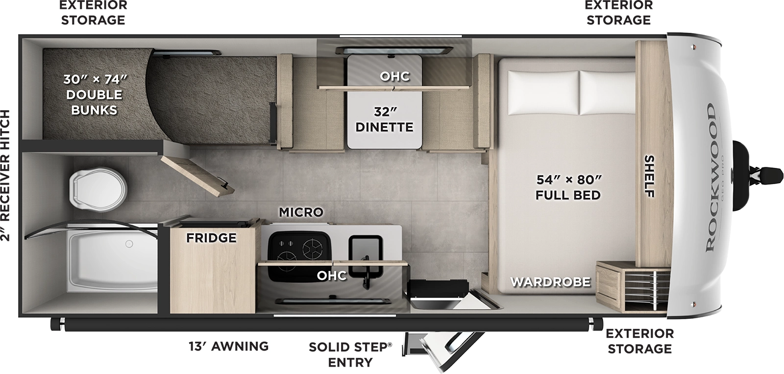 Rockwood Geo Pro G17LE Floorplan